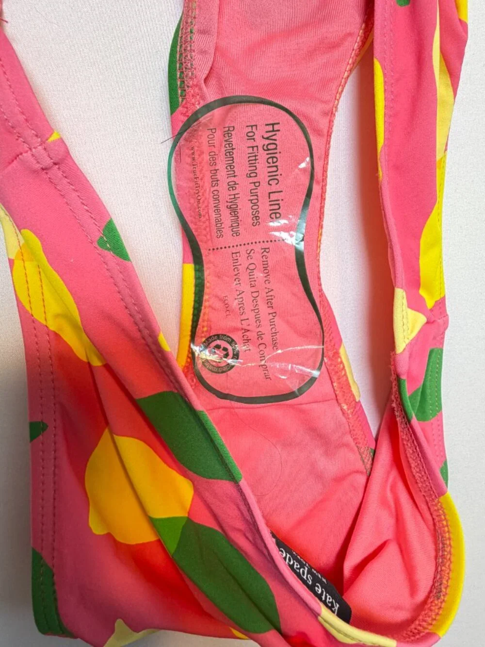 KATE SPADE Sea Star Lemon Bikini Set Swimsuit Pink S/M NWOT